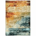 thumbnail image 1 of homeroots home decor 388806 2’x3’ Blue and Red Distressed Scatter Rug, 1 of 1