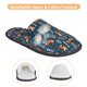 thumbnail image 3 of Fotbe Playful Foxes Forest Blues Pantuflas Peludas para Mujer con Estampado, Zapatillas de Peluche, Zapatos de Invierno para Casa, Uso Interior y Exterior-Large, 3 of 8