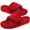 Red, variant on Women's Arch Support Slippers Memory Foam Orthotic Heel Cup Arthritis Edema House Shoes with Velcro Closure, Red 8