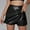 Black, variant on Blmnix Christmas Skirts for Women High Waisted Asymmetrical Leather Skirt Brown Mini Jean Skirt for Women,L
