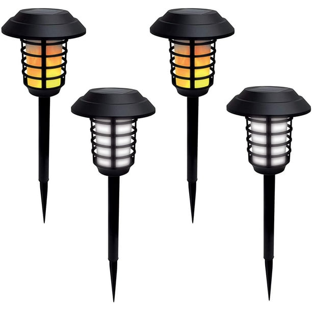 Bell Howell 2905 Smart Solar Lights Pathway Outdoor Garden Path Light Waterproof Wireless Sun Powered Landscape Lighting For Yard Patio Set Of 4 Black Com Bell Howell 2905 Smart Solar Lights, Bell Howell Outdoor Lighting