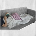 thumbnail image 6 of Unicorn Cat Soft Flannel Fleece Throw Blanket, Pink Cat a Horn and Funny Expression Lying Caticorn Cartoon Mascot, Cozy Plush for Indoor and Outdoor Use, 70" x 90", Pink Lilac White, by Ambesonne, 6 of 6