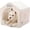 Beige, variant on Indoor Dog House with Frame, Cute Dog Tent Bed with Cover Cave, Breathable, Washable, and Foldable House, Suitable for 10-20 Lb Puppy and Cats, Medium (17"×17"×17"), Pink