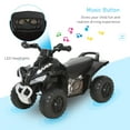 thumbnail image 4 of Aosom NO Power Ride on Push Car for Kids 4 Wheels Foot-to-Floor Sliding Walking ATV Toy with Music and Light for 18-36 Months, Black, 4 of 10