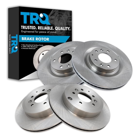 TRQ Front & Rear Brake Rotors Set Fits Select 2007-2015 Mazda CX-9
