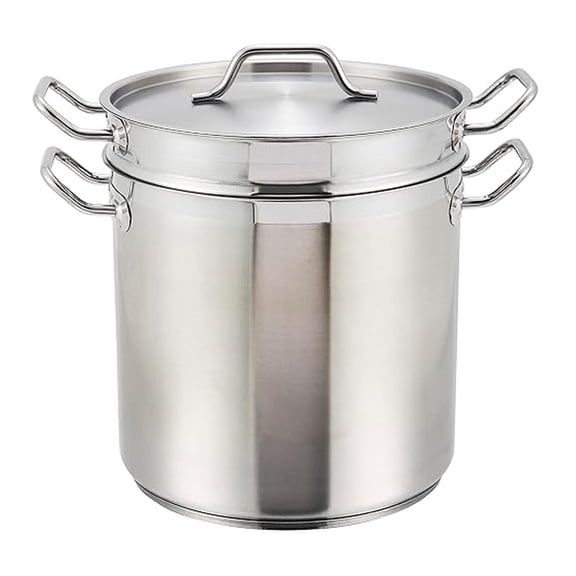Winware Stainless 8 Quart Double Boiler with Cover