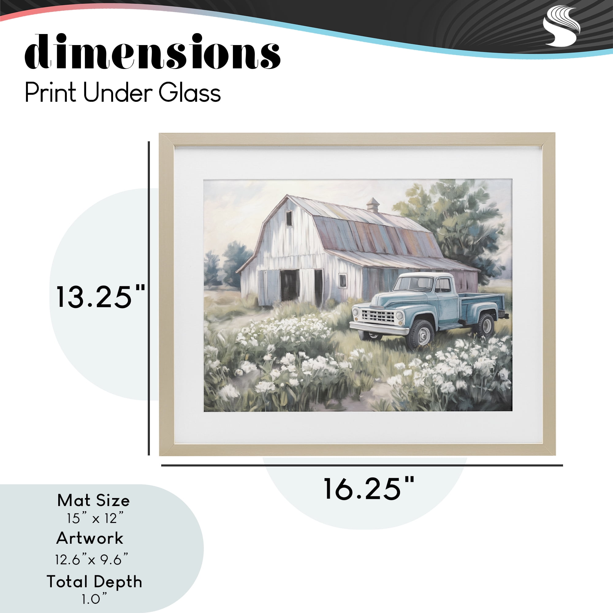 Stupell Industries Pastoral Farm Dreams Birch Framed Print Under Glass, design by Kim Allen