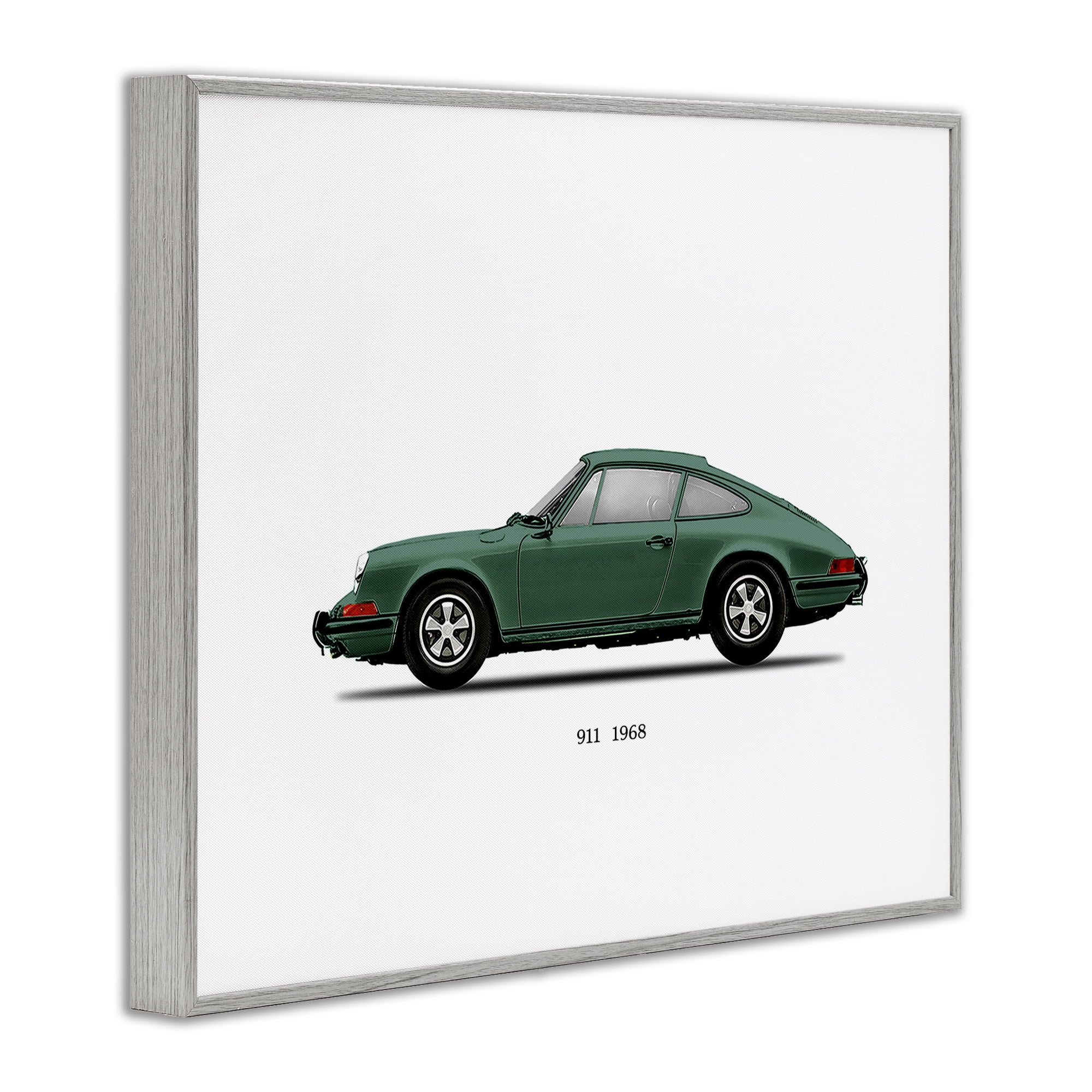 Stupell Industries Green Vintage Car Model Gray Framed Giclee Art, design by Mark Rogan
