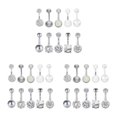 thumbnail image 1 of Guardoinrt 10PCS Lot Labret Tongue Barbells Jewelry Eyebrow Mix Silver 3Set, 1 of 6