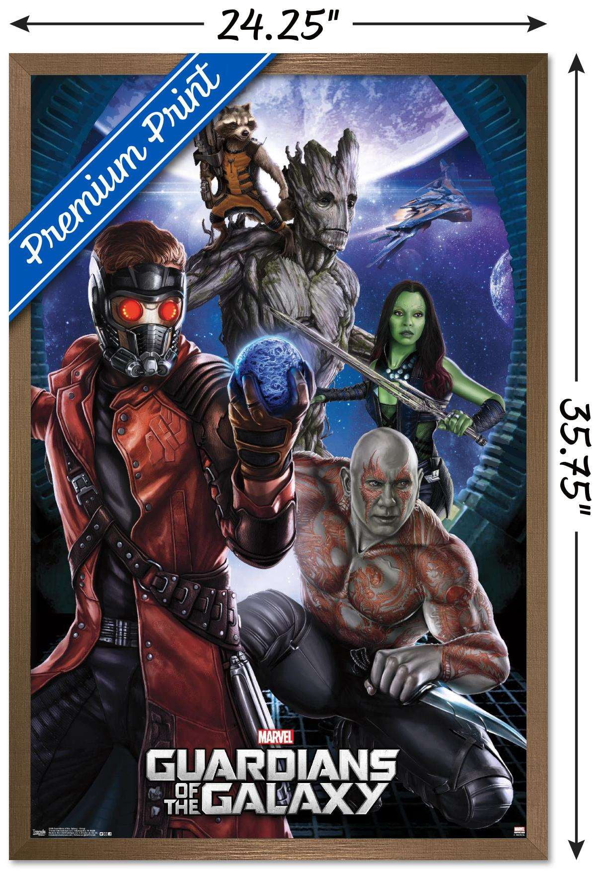 Marvel Cinematic Universe - Guardians of the Galaxy - Group Wall Poster, 22.375" x 34", Framed