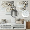 thumbnail image 4 of Designart "Garden of Branches White Orchid Tree IV" Tree Floral Metal Wall Art, 4 of 5