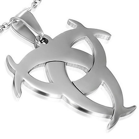 Stainless Steel Celtic Tribal Symbol Pendant with necklace