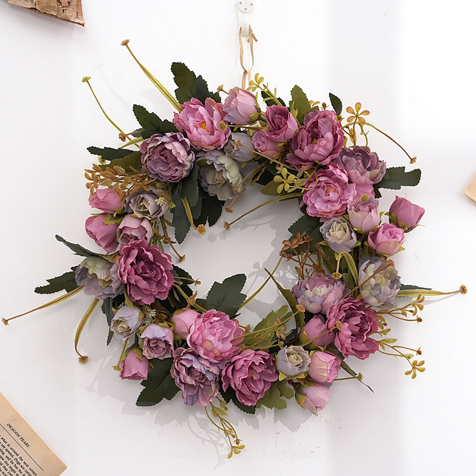 Details about   Wall Hanging Decor Artificial Flower Wreath for Home Party Wedding Decoration