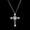Gothic Iris Cross Pendant—0.5ct Moissanite, variant on Moissanite Cross Necklace S925 Sterling Silver, VVS D-Color Hip Hop Cross Pendant Chain, Trendy Unisex Jewelry Gift for Men Women