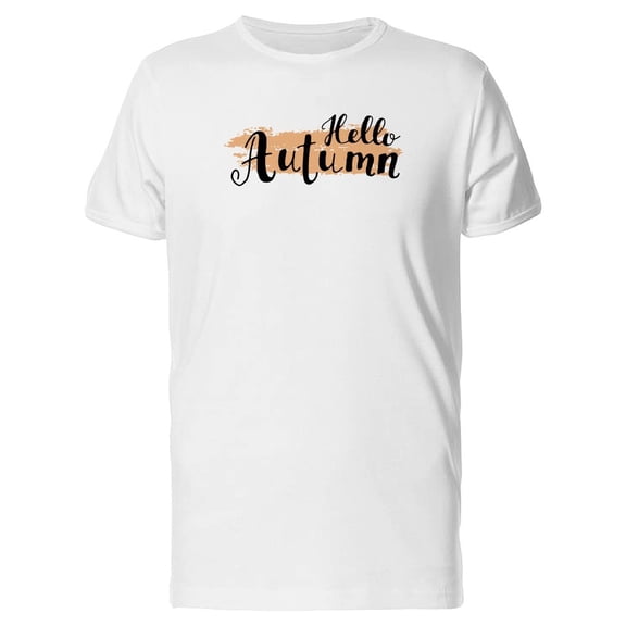 Hello Autumn Brown Paintbrush Tee Men's -Image by Shutterstock