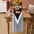 thumbnail image 2 of Grey Black Geometric Table Runner 108 Inches, Modern Abstract Lines Color Blocks Bed Runner Dresser Scarves Tabletop for Indoor Outdoor Parties/Ceremony/Banquet, 13"x 108", 2 of 9