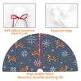 thumbnail image 4 of Picia Squirrel And Snowflakes Print Christmas Tree Skirt , Christmas Tree Skirt Ornaments for Merry Christmas Holiday Party Decorations Indoor Outdoor-30", 4 of 7