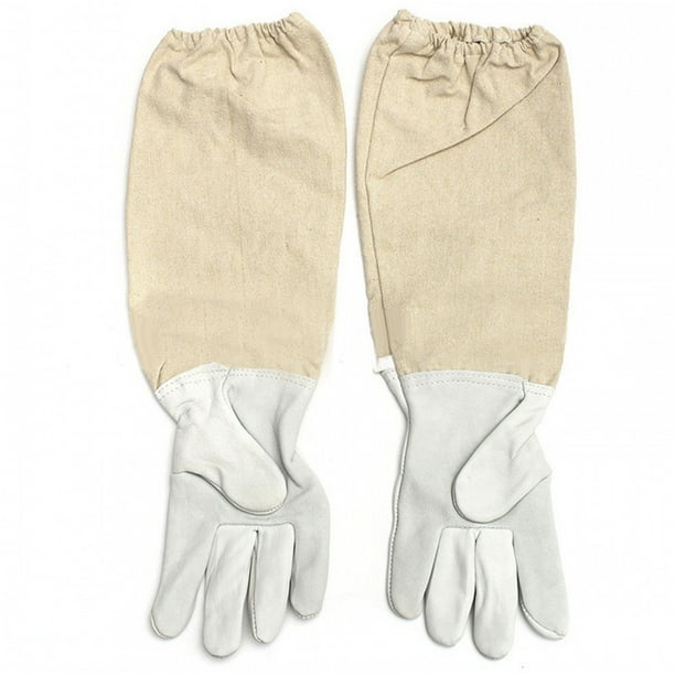 Guantes de apicultura de piel de cabra, transpirables, cómodos y con puños elásticos, talla XXL