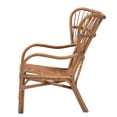 thumbnail image 2 of JERFIT Bohemian Rattan Armchair, Brown Wicker Chair with Ergonomic Armrests and Openwork Back, Handwoven Natural Material Accent Chair for Living Room, Patio, Garden, 2 of 6