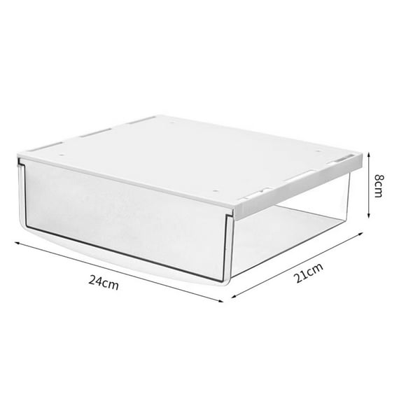 Caja de almacenamiento debajo de la mesa, cajón oculto, caja de acabado sin perforaciones, caja de almacenamiento de cajón pequeño para escritorio de dormitorio