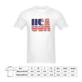thumbnail image 5 of Men's Casual Round Neck T-shirt American Flag Shirt Loose Short Sleeve Top Pullover, 5 of 5