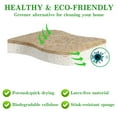 thumbnail image 4 of sixwipe 12 Pack Natural Kitchen Sponge, Biodegradable Compostable Cellulose and Coconut Scrubber Sponge, Eco-Friendly Scrub Sponges for Dishes, Bathtubs(Brown-White), 4 of 8