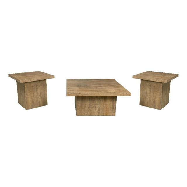 Devar 3-piece Square Coffee and End Table Set Mango