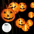 thumbnail image 1 of Calabaza De Halloween Luces De Cadena Luces De Cadena De Vacaciones Led Alimentadas Por Batería Luces De Calabaza Naranja 3D Para Decoraciones De Halloween Cateissary HA046504-02, 1 of 6