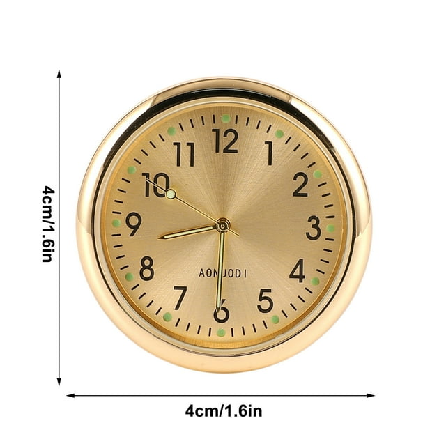 Horloge Fluorescente de Tableau de Bord 4 Pouces - Mini Voiture Collée pour Regarder Tableau de Bord de Voiture Camion et Évent Mini Horloge de Voiture