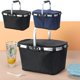 thumbnail image 1 of XWSHYW Aparatos de Utensilios de Cocina. Cesta de Picnic, Bolsa de Hielo para Exteriores, Bolsa Aislante Plegable, Cesta de Compras Portátil de Mano para Comida Rápida Bento, Cesta Aislante para Llev, 1 of 7
