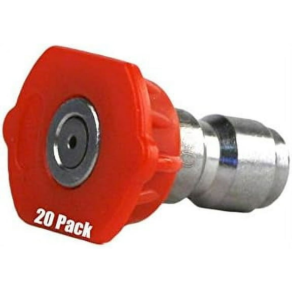 20 Pack Erie Tools Pressure Washer 1/4" Quick Connect 0 Degree 5.0 Nozzles