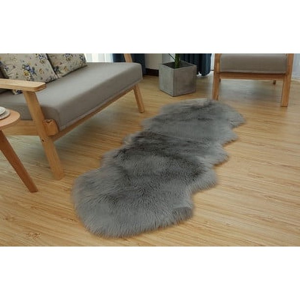 Cojín de suelo irregular y sencillo para mesita de noche, cojín de sofá, cojín de lana, cojín para silla, alfombra blanca
