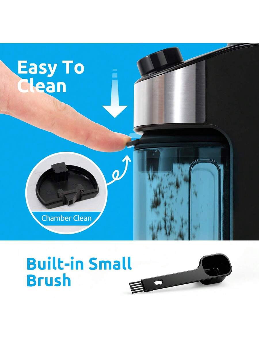 XX Coffee Grinder Burr Electric, Automatic Coffee Bean Grinder With 40 Seconds Digital Timer Display, Adjustable Burr Mill With 25 Precise Grind Setting, Use For Home, Black.