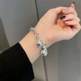 thumbnail image 2 of HOOUN Silver Cross Cuff Bracelet Men Adjustable Stainless Steel Bangle Jewelry Hot-#14, 2 of 6