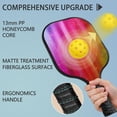 thumbnail image 2 of Pickleball Paddles Set Of 2, Fiberglass Surface, Vibrant Rainbow Print, 4 Balls & Bag, 2 of 5