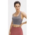 thumbnail image 3 of SURJDE Women's Strappy Sports Bra Medium Support Workout Training Top, 3 of 6