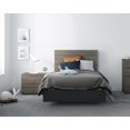 thumbnail image 1 of Nexera 3-Piece Bedroom Set With Bed Frame, Headboard & Nightstand In Twin|Bark Grey & Black, 1 of 7