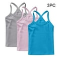 thumbnail image 4 of GigrtiJin 12 Months-13 Years Infant Baby Girls 3 Pack Cotton Bottom Camisole Solid Color Sleeveless Base Casual Tank Tops for Toddler, 4 of 7