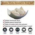 thumbnail image 2 of Seraphic 5pc Bowl Table Centerpieces for Dining Room, Large Decorative Bowls for Coffee Table Decor, Kitchen, Orbs/Balls Included, White, 2 of 10