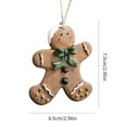 thumbnail image 1 of Christmas Resin Gingerbread Man Pendant Christmas Tree Ornaments Christmas Decorations for Home Navidad Year Gift, 1 of 6
