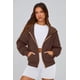 thumbnail image 5 of Sudadera con Capucha PRETTYGARDEN con Cierre Marrón Café Talla S, 5 of 8