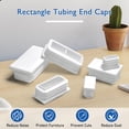 thumbnail image 2 of 4 PCS 2"x 4" Rectangular Tube End Cap Plastic Plugs, Rectangular Tubing Plug Inserts for Metal Tubing, Fences, Glide Protection from Chair Legs and Furniture, Suitable for 3-5 mm Tube Thickness, White, 2 of 8