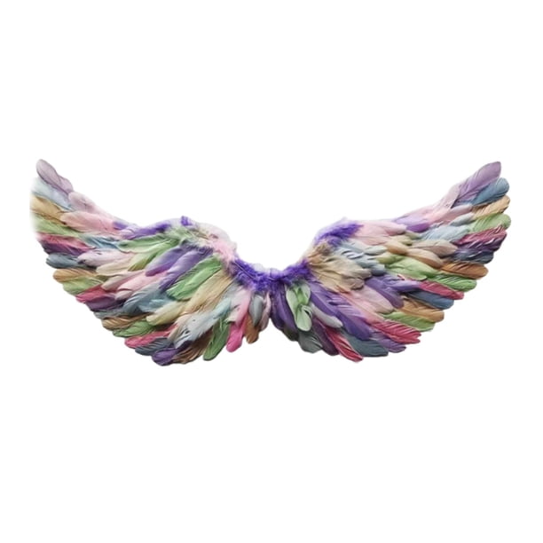 Decoración de alas de ángel para Halloween, disfraz para fiesta de actuación en el escenario, juego de roles multicolor L