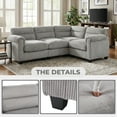 thumbnail image 2 of Bonzy Home Modular Sectional Sofa, L‑Shaped Couch, Ultra‑Comfort Seating – Configurable for Living Room & Family Room; Gray, 2 of 7