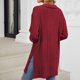 thumbnail image 5 of Sudadera con capucha extragrande,Camisa informal de manga larga con cuello vuelto para mujer, de invierno, lisa, de tejido elástico suave, corte regular para uso diario, sopatenor, 5 of 8