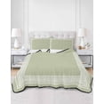 thumbnail image 3 of Quilts Twin XL Size, Sage Green Geometric Soft Comforter Bedding Set for Bed, White Greek Key Design Abstract Modern Art Lightweight Quilted Bedspread with Pillow Cover(2 Pieces), 68x98 Inch, 3 of 6