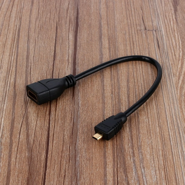 Micro HDMI macho a HDMI hembra Adaptador convertidor Cable de extensión Cable de alambre 1080P