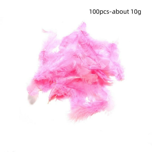 100PCS Colorful Feathers for DIY Crafting 5-8cm Soft Native Feathers for Kids Handmade Wedding Home Party Decorations Feather Mask Windbell