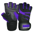 thumbnail image 3 of MRX Weightlifting Gloves Wrist Wrap Support Body Building Gym Purple XL, 3 of 6
