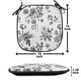thumbnail image 5 of Black and White Chair Seating Cushion, Vintage Floral Pattern Victorian Classic Royal Inspired New Modern Art, Soft Seat Pads for Office with Anti-slip Backing, 16"x16", White and Black, by Ambesonne, 5 of 7